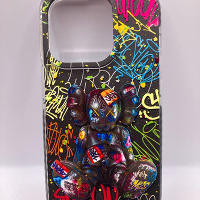 Чохол Brand Mix Clear (N) iPhone 15 Pro (with MagSafe) (sitting bear (black)) NP00639 NP00639* Чехол