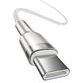 Кабель Cafule Metal Type-C to Type-C 100W (1m) (white) 31107 Baseus