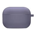 Силіконовий футляр з мікрофіброю для навушників Airpods 4 (Сірий / Lavender Gray) 75783 Чохли на навушники