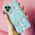 TPU+PC чехол Secret Garden with MagSafe для Apple iPhone 12 Pro (6.1) (Mint) 58013 58013* 58013 Чехол
