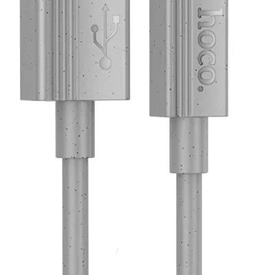 Кабель  X107 Favor Lightning 2.4A 1m (Сірий) 49809 Hoco