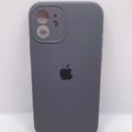 Чохол Silicone Case Full Camera Protective (AA) для Apple iPhone 12 (6.1) (Сірий / Dark Gray) 00042250 Чехол