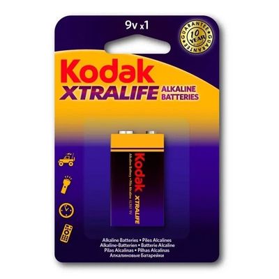 Батарейки Kodak XtraLife Alkaline 6LR61 Крона 9V 33706