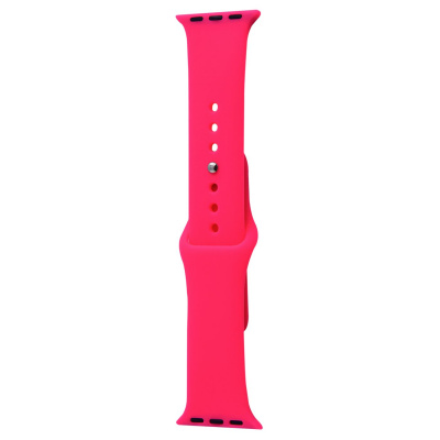 Силіконовий ремінець для Apple Watch Sport Band 42 / 44 / 45 / 49 (S/M & M/L) 3pcs (Рожевий / Barbie pink) 34825 Китай