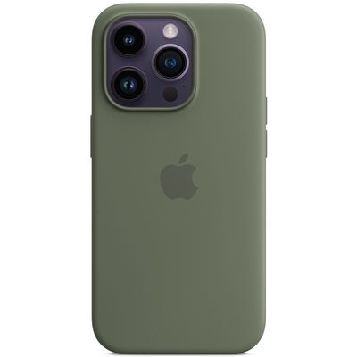 Чохол Silicone case (AAA) full with Magsafe для Apple iPhone 14 Pro (6.1) (Зелений / Olive) 57031 57031* 57031