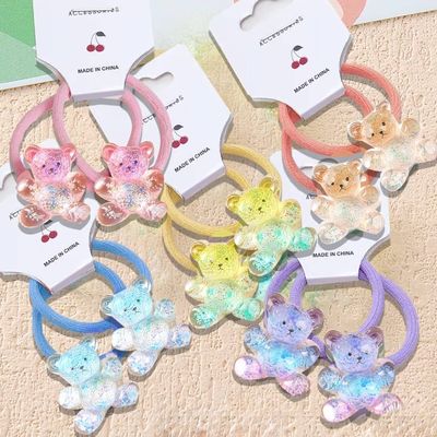 Набір яскравих дитячих резинок з ведмедиками у насичених кольорах (в асортименті)