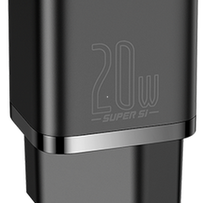 МЗП  Super Silicone Quick Charger Charger 20W (Type-C) (black) 30696 Baseus