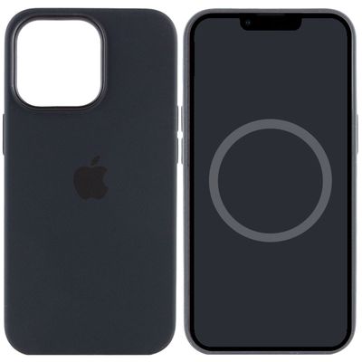 Чохол Silicone case (AAA) full with Magsafe and Animation для Apple iPhone 15 (6.1) (Чорний / Black) 67531 67531