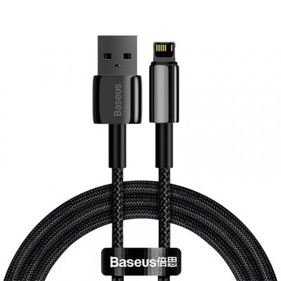 Кабель  Tungsten Gold Fast Charging Lightning 2.4A (1m) (black) 31920 Baseus
