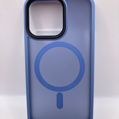 TPU+PC чохол Metal Buttons with MagSafe Colorful для Apple iPhone 13 Pro (6.1) (Блакитний) 64997 64997 Чехол