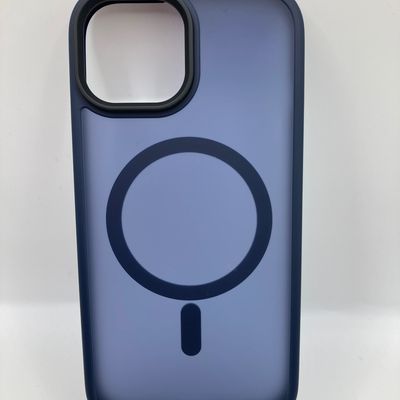TPU+PC чохол Metal Buttons with MagSafe Colorful для Apple iPhone 15 (6.1) (Синій / Navy Blue) 00065601 00065601 Чехол