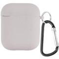 Силіконовий футляр з мікрофіброю для навушників Airpods 1/2 (Сірий / Stone) 39442 Чохли на навушники