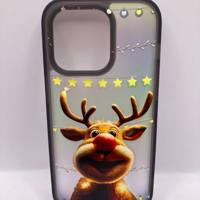 Чохол WAVE Snowy animals Matte Gradient (Nprint) iPhone 14 Pro (deer (black)) 1328 1328* 1328 Чехол