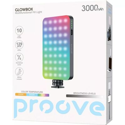 Портативне LED Відеосвітло  GlowBox (black) 65269 Proove
