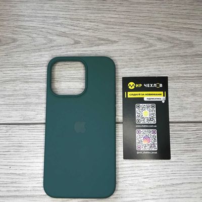 Silicone Case Full Protective (AA) для Apple iPhone 13 Pro (6.1) (Зеленый / Pine green) 49839 49839* 49839 Чехол