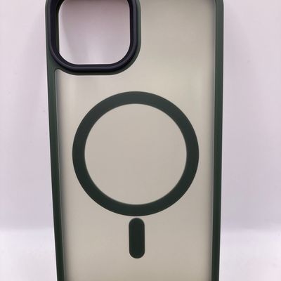TPU+PC чохол Metal Buttons with MagSafe Colorful для Apple iPhone 14 (6.1) (Зелений) 64753 64753 64753 Чехол