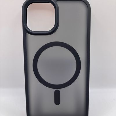 TPU+PC чохол Metal Buttons with MagSafe Colorful для Apple iPhone 13 (6.1) (Чорний / Black) 45113 Березень 2025