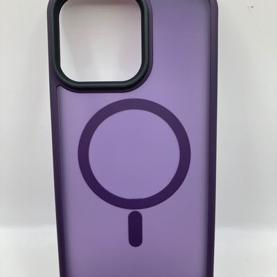 TPU+PC чохол Metal Buttons with MagSafe Colorful для Apple iPhone 15 Pro Max (6.7) (Темно-фіолетовий) 65604 65604 Чехол