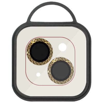 Захисне скло Metal Shine на камеру (в упак.) для Apple iPhone 14 (6.1) / 14 Plus (6.7) (Золотий / Gold) 62932 Стекло