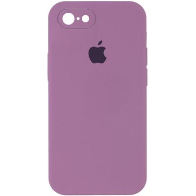 Чохол Silicone Case Square Full Camera Protective (AA) для Apple iPhone 7 / 8 / SE (2020) (4.7) (Ліловий / Lilac Pride) 00040229 00040229 Чехол