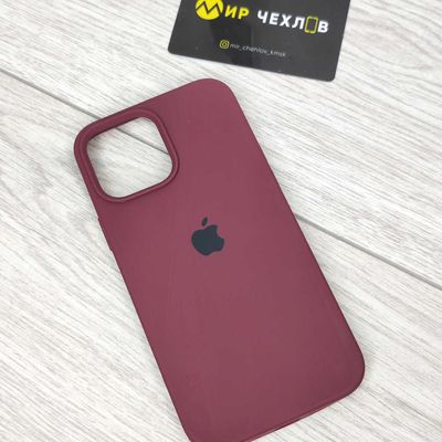 Silicone Case Full Protective (AA) для Apple iPhone 13 Pro Max (6.7) (Бордовый / Plum) 49840 49840* Чехол