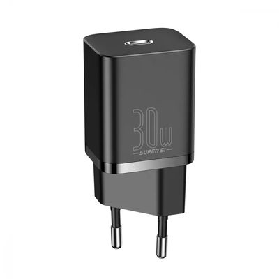 МЗП  Super Silicone Quick Charger 30W (Type-C) (black) 32568 Baseus