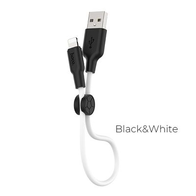 Дата кабель  X21 Plus Silicone Lightning Cable (0.25m) (black_white) 35242 35242 Hoco
