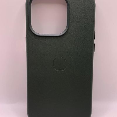 Шкіряний чохол Leather Case (AA Plus) with MagSafe для Apple iPhone 14 Pro (6.1) (Shirt Green) 57475 57475* 57475
