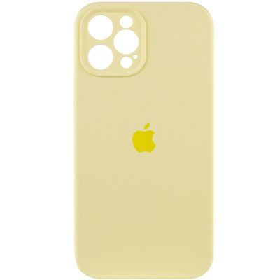 Чохол Silicone Case Full Camera Protective (AA) для Apple iPhone 12 Pro Max (6.7) (Жовтий / Mellow Yellow)* Чехол