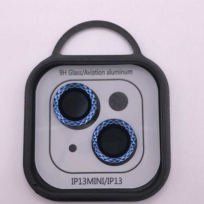 Захисне скло Metal Shine на камеру (в упак.) для Apple iPhone 13 mini / 13 (Синій / Blue) 62930 Стекло