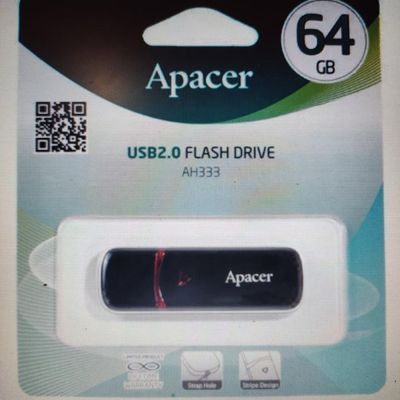 Флеш-накопичувач Apacer USB 2.0 AH333 64Gb Black AP64GAH333B-1