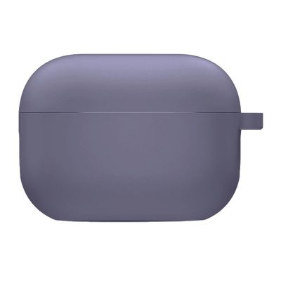 Силіконовий футляр з мікрофіброю для навушників Airpods Pro (Сірий / Lavender Gray) 39443 Чохли на навушники