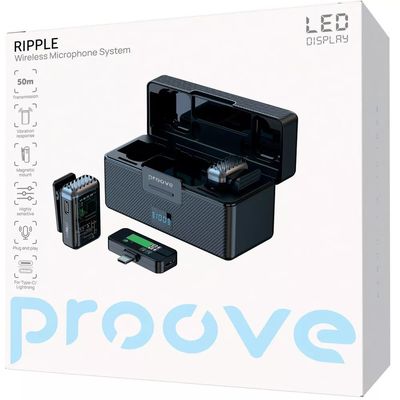Бездротовий петличний мікрофон  Ripple (black) 65268 Proove