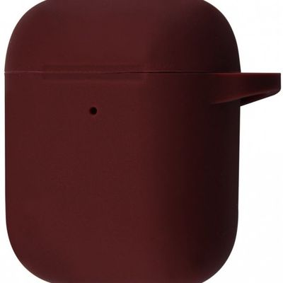 Чохол Silicone Shock-proof case for Airpods 1/2 (bordo) 33439 33439* Китай
