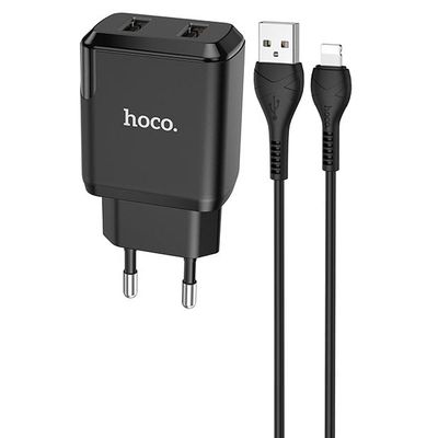 СЗУ HOCO N7 (2USB/2,1A) + USB - Lightning (Черный) 49072 49072 Hoco