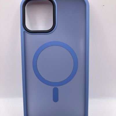 TPU+PC чохол Metal Buttons with MagSafe Colorful для Apple iPhone 12 Pro Max (6.7) (Блакитний) 64995 64995 Чехол