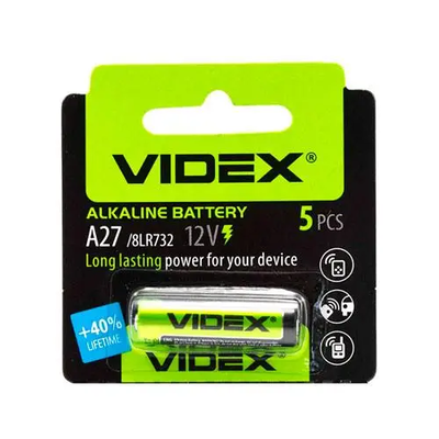 Батарейки VIDEX ALKALINE 12V  27A/8LR732 (5 шт/50шт) 36560 Videx