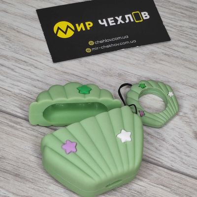 Чохол Air Pods ракушка зелений  * Китай