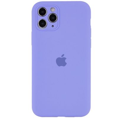 Чохол Silicone Case Full Camera Protective (AA) для Apple iPhone 12 Pro Max (6.7) (Бузковий / Dasheen) Чехол